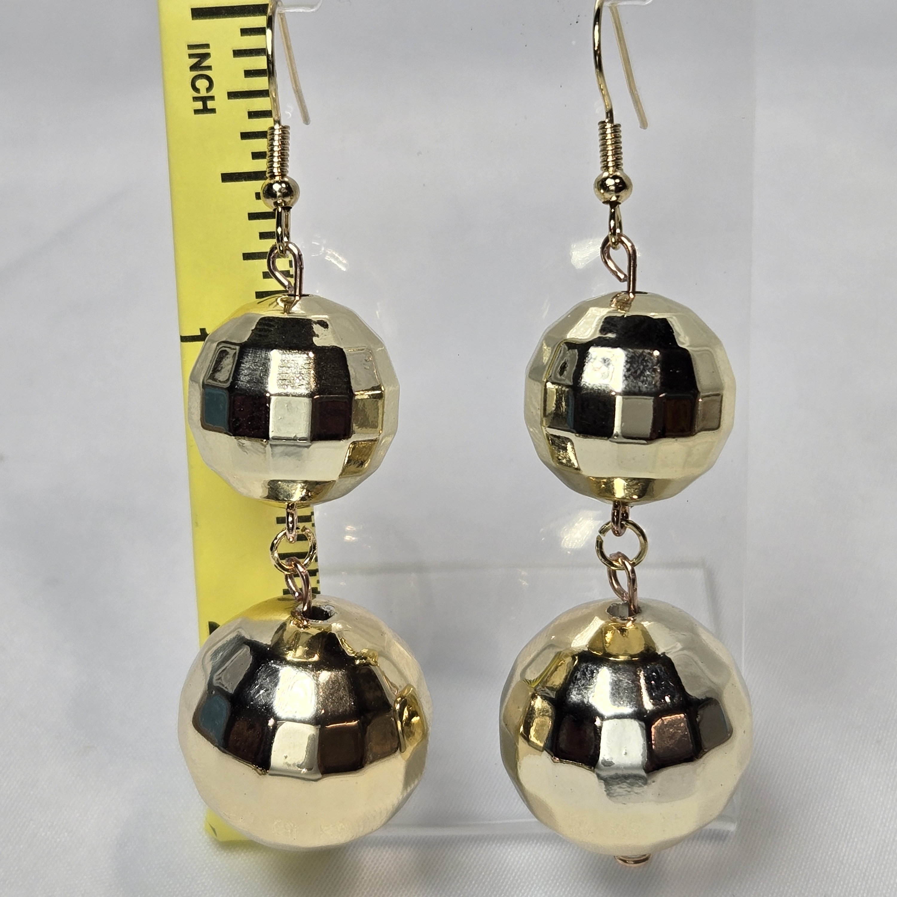 Chic Gold Sphere Drop Earrings 10$